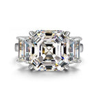 7ct high carbon diamond ring temperament high-end wedding ring s925 silver - MOWTE