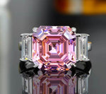 7ct high carbon diamond ring temperament high-end wedding ring s925 silver - MOWTE