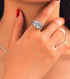 7ct high carbon diamond ring temperament high-end wedding ring s925 silver - MOWTE