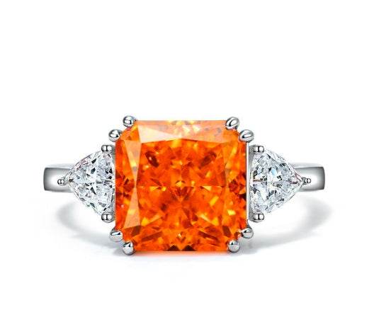 5 carat high carbon diamond ring ice flower cut luxury ring for women wedding ring s925 silver