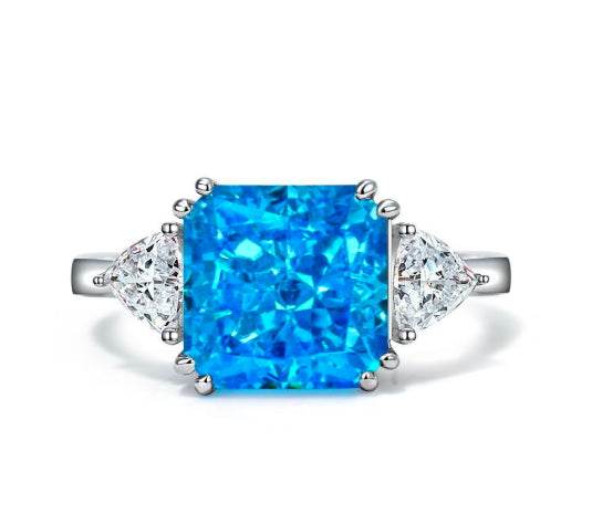 5 carat high carbon diamond ring ice flower cut luxury ring for women wedding ring s925 silver