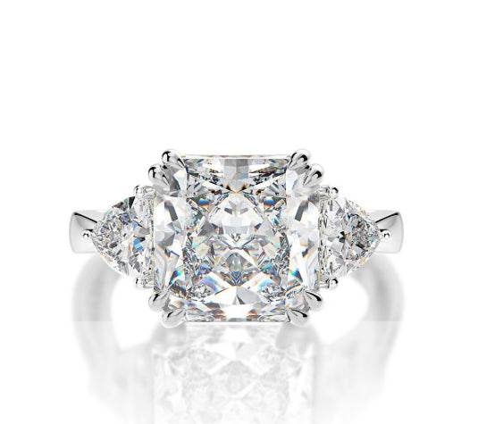 5 carat high carbon diamond ring ice flower cut luxury ring for women wedding ring s925 silver