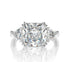 5 carat high carbon diamond ring ice flower cut luxury ring for women wedding ring s925 silver - MOWTE