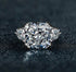 5 carat high carbon diamond ring ice flower cut luxury ring for women wedding ring s925 silver - MOWTE