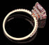 925 silver 10*10mm high carbon diamond 5 carat fat square pink diamond ring engagement proposal wedding ring for women - MOWTE