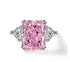 15 carat engagement ring 925 silver ring pink ice flower cut women's ring