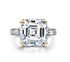 Luxurious square high carbon diamond 7 carat ring jewelry cushion cut wedding ring