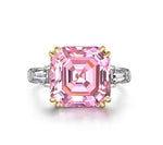 Luxurious square high carbon diamond 7 carat ring jewelry cushion cut wedding ring