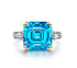 Luxurious square high carbon diamond 7 carat ring jewelry cushion cut wedding ring