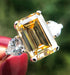 Emerald Cut 5 Carat Sugar Cube Diamond Engagement Ring for Women