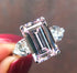 Emerald Cut 5 Carat Sugar Cube Diamond Engagement Ring for Women