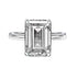 7 carat emerald cut simple and elegant rectangular flat 10*14 luxury high carbon diamond ring - MOWTE