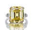 15 carat 925 sterling silver ring luxury high carbon diamond ring 14*16 emerald cut engagement ring - MOWTE