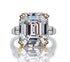 15 carat 925 sterling silver ring luxury high carbon diamond ring 14*16 emerald cut engagement ring - MOWTE