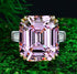 15 carat 925 sterling silver ring luxury high carbon diamond ring 14*16 emerald cut engagement ring - MOWTE