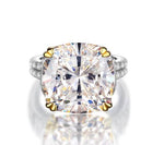10 carat 925 silver high carbon diamond ring women's simple wedding engagement ring - MOWTE