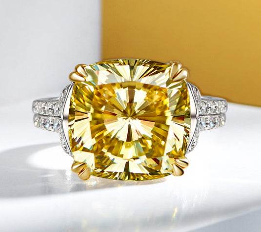 10 carat 925 silver high carbon diamond ring women's simple wedding engagement ring