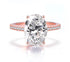 Hot selling flash high carbon diamond 4 carat ring set for couple wedding 9*13mm ice flower cut