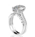 Hot selling flash high carbon diamond 4 carat ring set for couple wedding 9*13mm ice flower cut