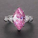 S925 silver high carbon diamond ring simple 3 carat marquise cut  8*14 women's ring