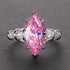 S925 silver high carbon diamond ring simple 3 carat marquise cut  8*14 women's ring