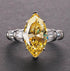 S925 silver high carbon diamond ring simple 3 carat marquise cut  8*14 women's ring