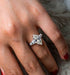 S925 silver high carbon diamond ring simple 3 carat marquise cut  8*14 women's ring