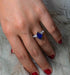 S925 silver high carbon diamond ring simple 3 carat marquise cut  8*14 women's ring