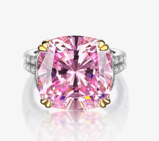 10 carat 925 silver high carbon diamond ring women's simple wedding engagement ring