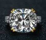 10 carat 925 silver high carbon diamond ring women's simple wedding engagement ring - MOWTE