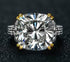 10 carat 925 silver high carbon diamond ring women's simple wedding engagement ring - MOWTE