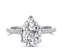 Pear cut Super shiny8A-CZ diamond super flash s925 silver wedding ring