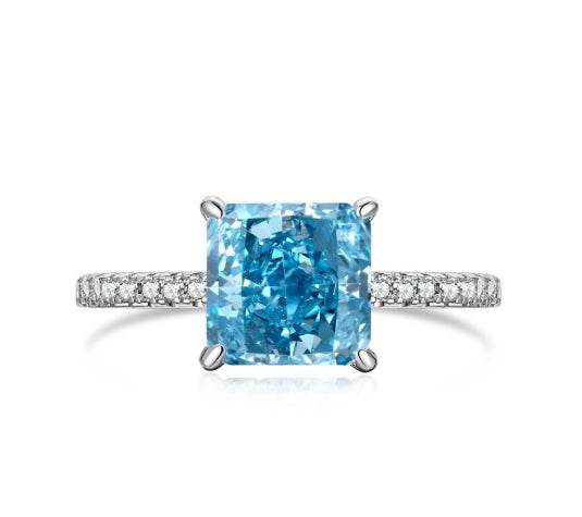 3ct Super shiny cut 8A-CZ diamond super flash s925 silver fashion ring