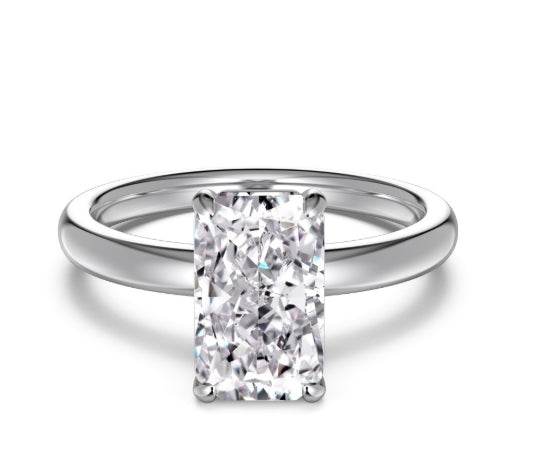 3ct Super shiny cut 6*10mm 8A-CZ diamond super flash s925 silver stackable ring