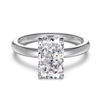 3ct Super shiny cut 6*10mm 8A-CZ diamond super flash s925 silver stackable ring