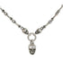S925Skull chain made of pure silver antique skull bone necklace hip-hop men's and women's ins fashion sweater chain - MOWTE