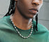 Geometric block splicing necklace for men hip-hop personality titanium steel vintage collarbone chain - MOWTE