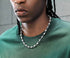 Geometric block splicing necklace for men hip-hop personality titanium steel vintage collarbone chain - MOWTE