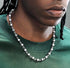 Geometric block splicing necklace for men hip-hop personality titanium steel vintage collarbone chain - MOWTE