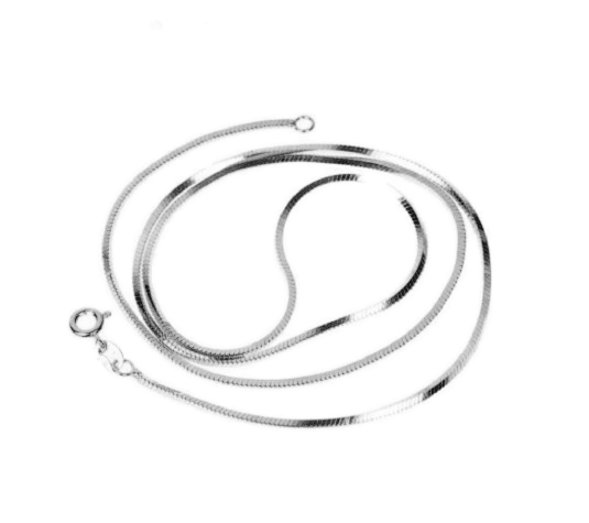 S925 silver snake chain sterling silver platinum plated thin snake bone chain men and women silver clavicle chain trendy - MOWTE