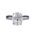 Basic Classic Style Stackable S925 Silver Inlaid 4-carat Pigeon Egg 8 * 10mm Ring - MOWTE