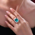 Emerald 9 carat high carbon diamond ring wedding ring