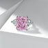 15 carat engagement ring 925 silver ring pink ice flower cut women's ring