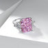 15 carat engagement ring 925 silver ring pink ice flower cut women's ring