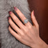 Luxurious square high carbon diamond 7 carat ring jewelry cushion cut wedding ring
