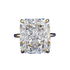 S925 Sterling Silver High-carbon Diamond Ring with Ice Flower Cut 12*14mm Simple Style - MOWTE