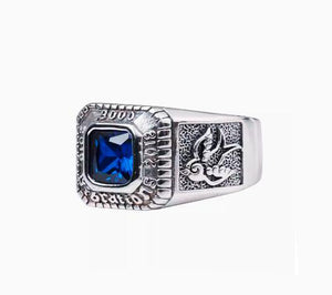 Sterling silver ring omniscient eye gemstone silver jewelry temperament male original designer