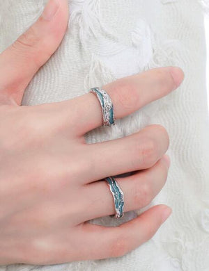 Personality girl sea sterling silver ring design open index finger s925 couple ring