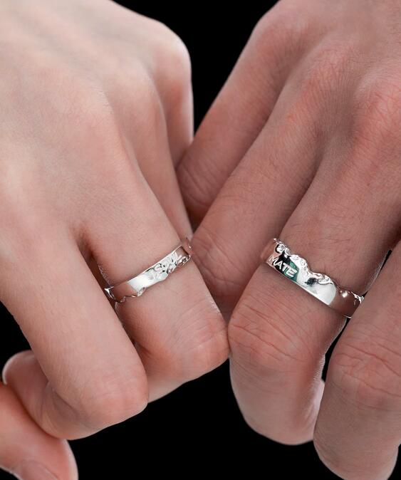 Personality s925 sterling silver ring design girlfriend gift couple ring