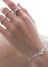 Personality white agate sterling silver ring design open index finger ring